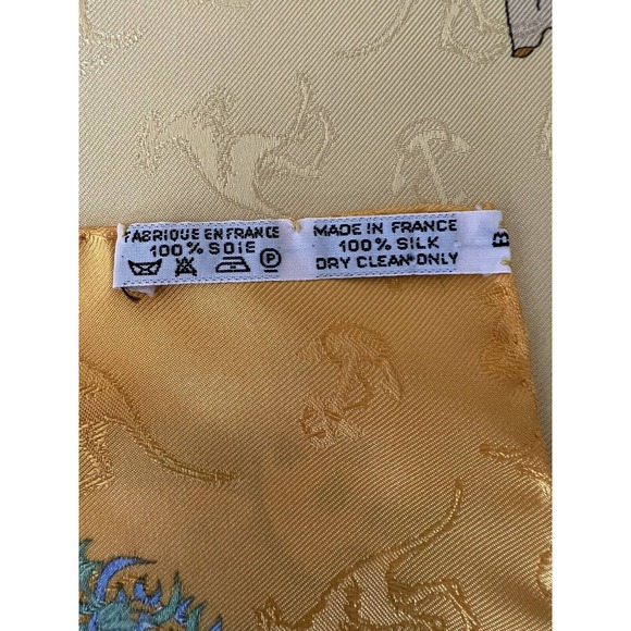 HERMES Silk Scarf LE GEOGRAPHE Carre 90 Sandra Laroche Kangaroo Jacquard w/Box - Picture 10 of 16